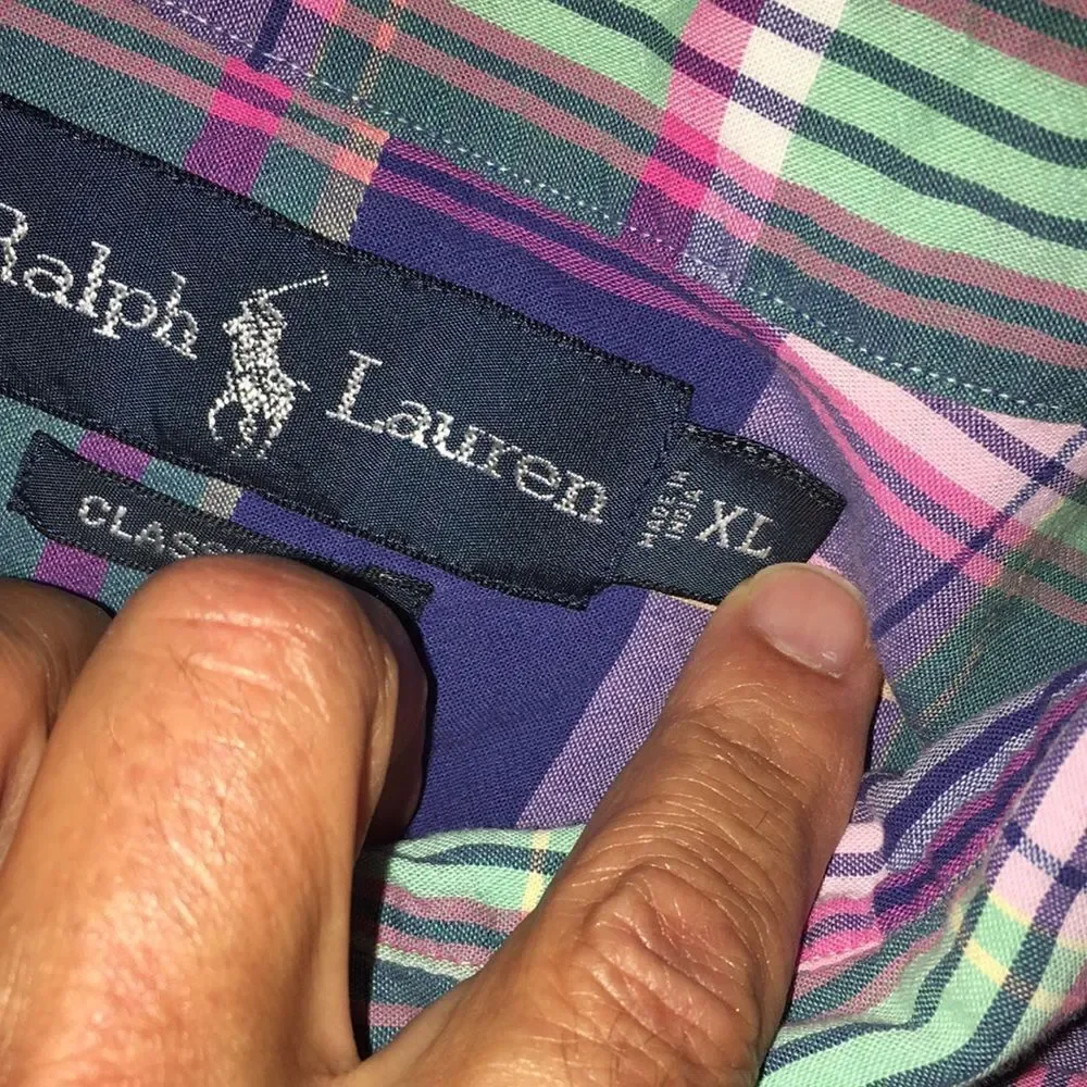 Polo By Ralph Lauren Soft Cotton Plaid w/ Blue Pony LS holiday them shirt- NEW